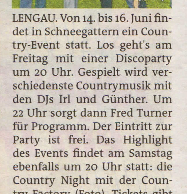 Bezirksrundschau OOE “Country Fest” in Schneegattern 2024